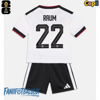 Germania David Raum #22 Echipament de Fotbal Replică Mondial 2026 Copii Acasa (+ Șorturi)